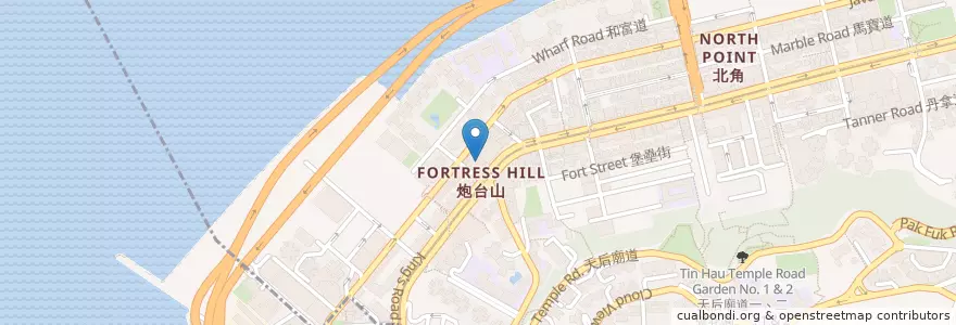 Mapa de ubicacion de 英皇道郵政局 King's Road Post Office en China, Guangdong, Hong Kong, Pulau Hong Kong, Wilayah Baru, 東區 Eastern District.