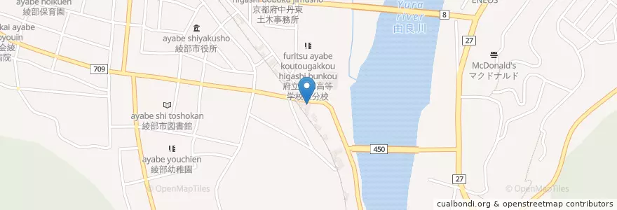 Mapa de ubicacion de ふしみや en اليابان, 京都府, 綾部市.
