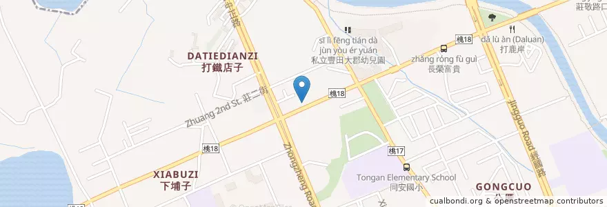 Mapa de ubicacion de 鍋牛鍋物 en 台湾, 桃園市, 桃園区.