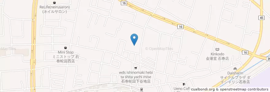 Mapa de ubicacion de ケア・キッズ へびた保育園 en Japan, 宮城県, 石巻市.