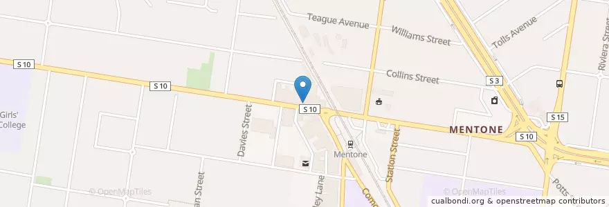 Mapa de ubicacion de Mentone Dental en Australia, Victoria, City Of Kingston.