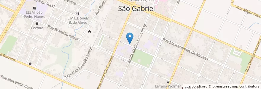 Mapa de ubicacion de Vovó Viandas en ブラジル, 南部地域, リオグランデ・ド・スル, Região Geográfica Intermediária De Santa Maria, Região Geográfica Imediata De São Gabriel - Caçapava Do Sul, São Gabriel.