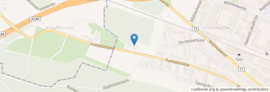 Mapa de ubicacion de Clubhaus TC Valsana en Svizzera, Zurigo, Distretto Di Zurigo, Zurigo.