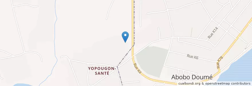 Mapa de ubicacion de Centre de santé urbain de Yopougon Santé en Fildişi Sahili, Abican, Yopougon.