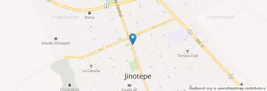 Mapa de ubicacion de Xilotepel en Nikaragua, Carazo, Jinotepe (Municipio).