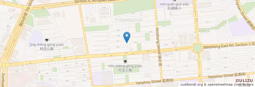 Mapa de ubicacion de 東榮里里民活動中心 en Taiwan, Nuova Taipei, Taipei, Distretto Di Songshan.