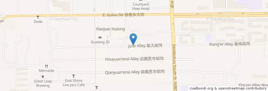 Mapa de ubicacion de 菊儿社区 en الصين, بكين, خبي, 东城区.