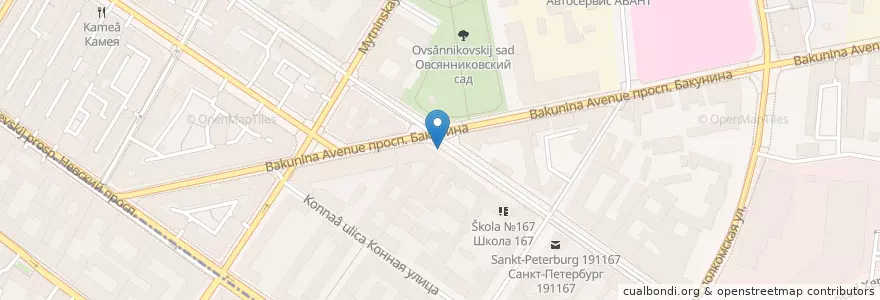Mapa de ubicacion de Афрасиаб en 俄罗斯/俄羅斯, Северо-Западный Федеральный Округ, 列宁格勒州, Санкт-Петербург, Центральный Район.