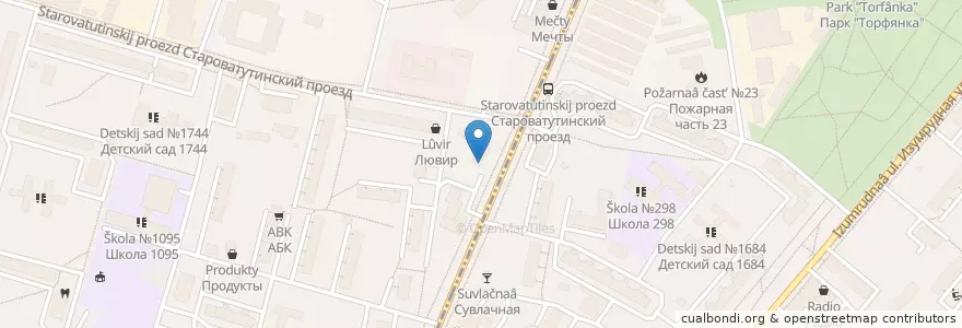Mapa de ubicacion de Сбербанк en Rússia, Distrito Federal Central, Москва, Северо-Восточный Административный Округ, Бабушкинский Район.
