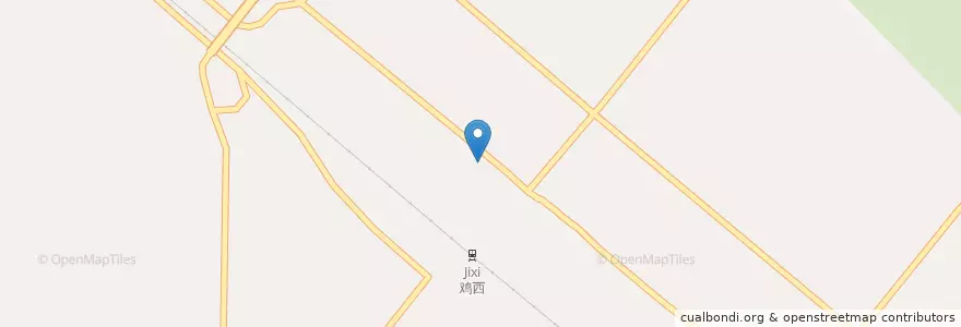 Mapa de ubicacion de 中国工商银行 en China, Heilongjiang, 鸡西市, 鸡冠区, 红军路街道.