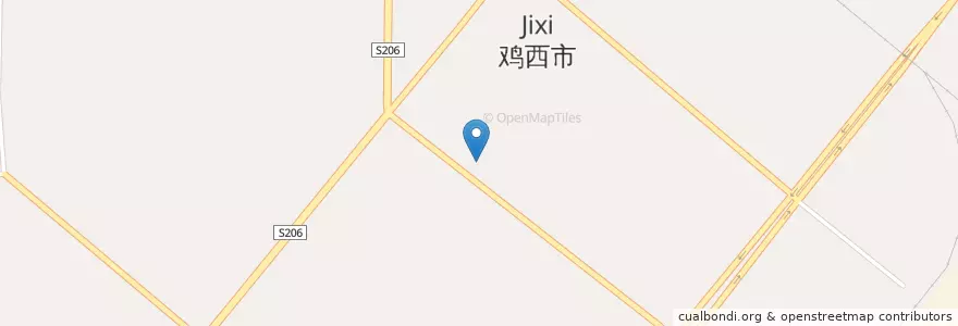 Mapa de ubicacion de 龙江银行 en China, Heilongjiang, 鸡西市, 鸡冠区, 向阳街道.