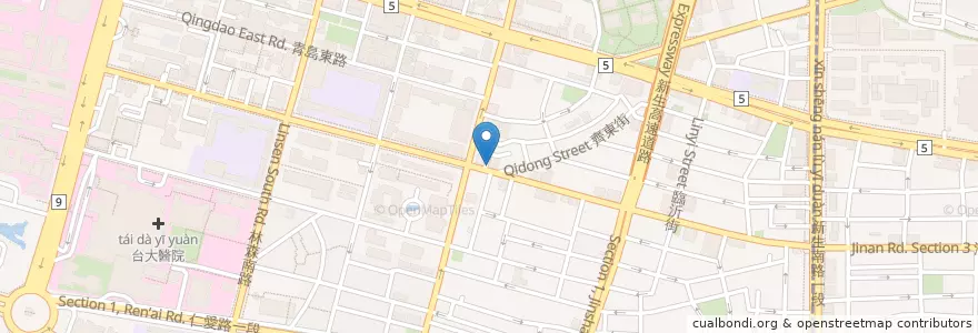 Mapa de ubicacion de 大愛素食館 en Tayvan, 新北市, Taipei, 中正區.