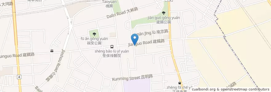 Mapa de ubicacion de 德芳美 en 臺灣, 桃園市, 桃園區.