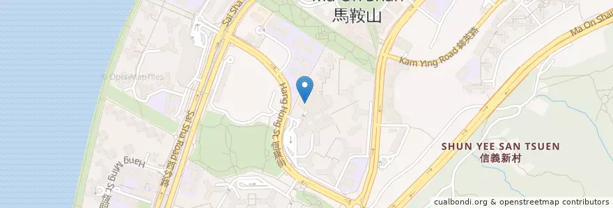 Mapa de ubicacion de 耀安街市 Yiu On Market en Çin, Hong Kong, Guangdong, Yeni Bölgeler, 沙田區 Sha Tin District.