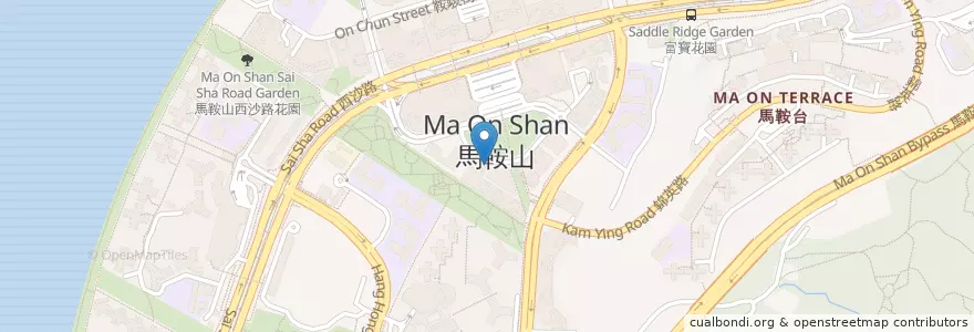 Mapa de ubicacion de 新創發餐廳 New Creation Restaurant en China, Hong Kong, Guangdong, Wilayah Baru, 沙田區 Sha Tin District.
