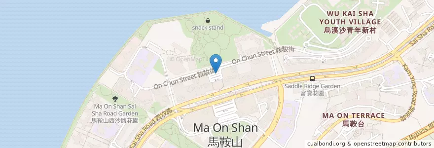 Mapa de ubicacion de 上海姥姥 Shanghai Lao Lao en Китай, Гонконг, Гуандун, Новые Территории, 沙田區 Sha Tin District.
