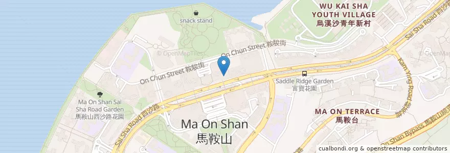 Mapa de ubicacion de 中國銀行 Bank of China en China, Hong Kong, Guangdong, Wilayah Baru, 沙田區 Sha Tin District.