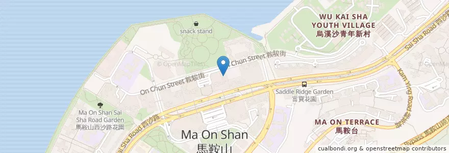 Mapa de ubicacion de 元気寿司 Genki Sushi en 중국, 홍콩, 광둥성, 신제, 沙田區 Sha Tin District.
