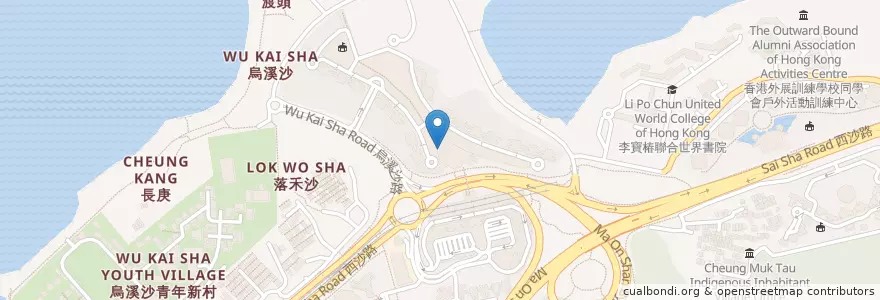 Mapa de ubicacion de 桃園制作粥麵餐廳 en China, Hongkong, Guangdong, New Territories, 沙田區 Sha Tin District.