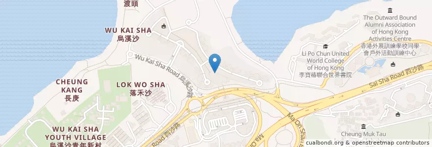 Mapa de ubicacion de 釣魚翁 燒鵝．海鮮飯店 en 中国, 香港, 广东省, 新界, 沙田區.