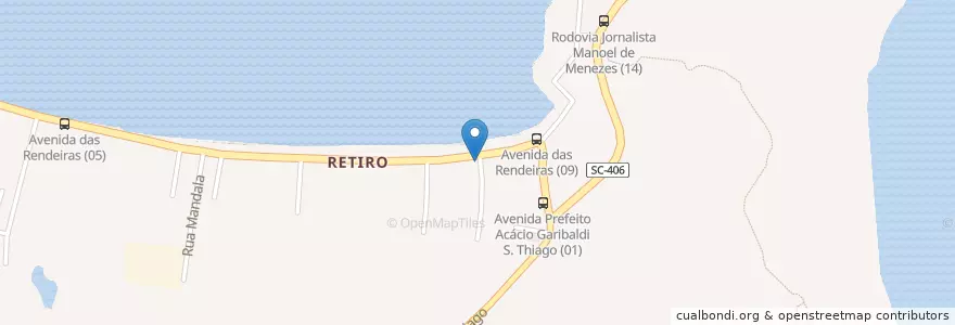 Mapa de ubicacion de Al Baleeira en Brasile, Regione Sud, Santa Catarina, Microrregião De Florianópolis, Região Geográfica Intermediária De Florianópolis, Florianópolis.
