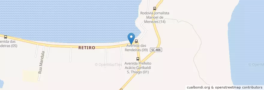 Mapa de ubicacion de Bani en 巴西, 南部, 圣卡塔琳娜, Microrregião De Florianópolis, Região Geográfica Intermediária De Florianópolis, 弗洛里亚诺波利斯.