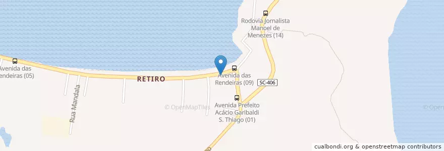 Mapa de ubicacion de Pinguins en برزیل, منطقه جنوب برزیل, سانتا کاتارینا, Microrregião De Florianópolis, Região Geográfica Intermediária De Florianópolis, فلرینو پولیس.