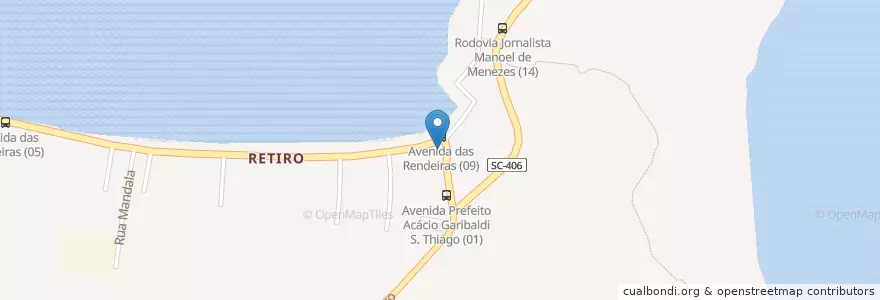Mapa de ubicacion de Snooker bar Maria Bonita en Brasile, Regione Sud, Santa Catarina, Microrregião De Florianópolis, Região Geográfica Intermediária De Florianópolis, Florianópolis.