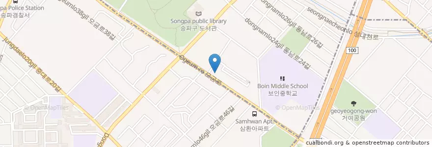 Mapa de ubicacion de Ediya Coffee en Güney Kore, Seul, 송파구, 오금동.