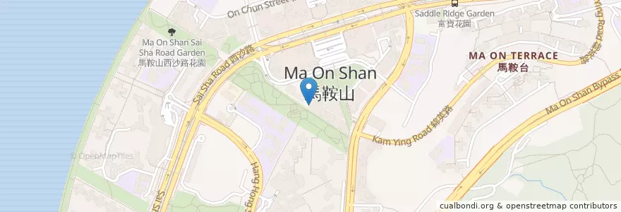 Mapa de ubicacion de 珍味泉 en 中国, 香港, 広東省, 新界, 沙田區 Sha Tin District.