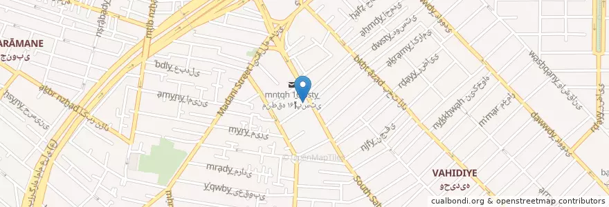 Mapa de ubicacion de بانک مهر اقتصاد en Irão, Teerã, شهرستان تهران, Teerã, بخش مرکزی شهرستان تهران.