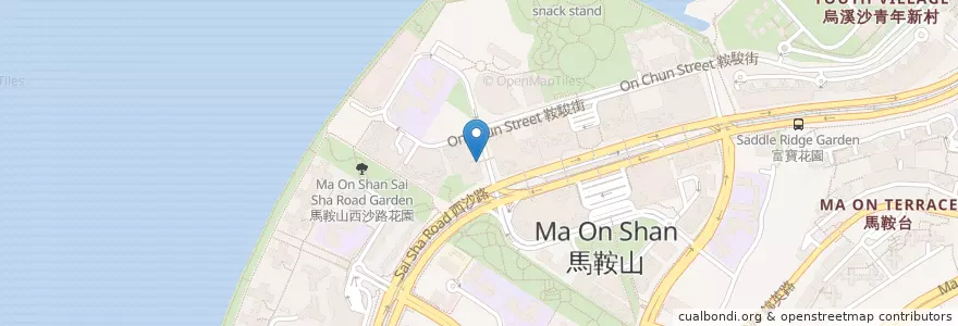 Mapa de ubicacion de 馬鞍山綜合牙科中心 Ma On Shan Dental Center en China, Hong Kong, Cantão, Novos Territórios, 沙田區 Sha Tin District.
