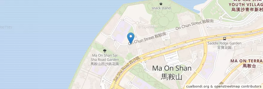 Mapa de ubicacion de 馬鞍山動物醫院 Ma On Shan Animal Hospital en China, Hong Kong, Guangdong, Wilayah Baru, 沙田區 Sha Tin District.