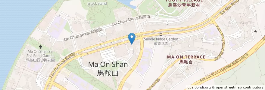 Mapa de ubicacion de 日の出食堂 en China, Hongkong, Guangdong, New Territories, 沙田區 Sha Tin District.