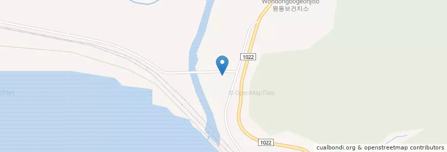 Mapa de ubicacion de 원동마을회관 en Республика Корея, Кёнсан-Намдо, 양산시.