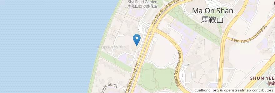Mapa de ubicacion de 稻香超級漁港 Pier 88 en 중국, 홍콩, 광둥성, 신제, 沙田區 Sha Tin District.