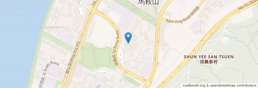 Mapa de ubicacion de 大家樂 Café de Coral en Chine, Hong Kong, Guangdong, Nouveaux Territoires, 沙田區 Sha Tin District.