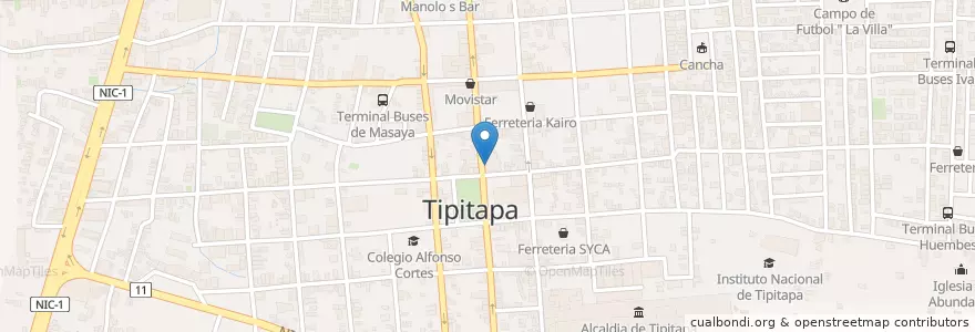 Mapa de ubicacion de El Bálsamo en ニカラグア, マナグア県, Tipitapa (Municipio).