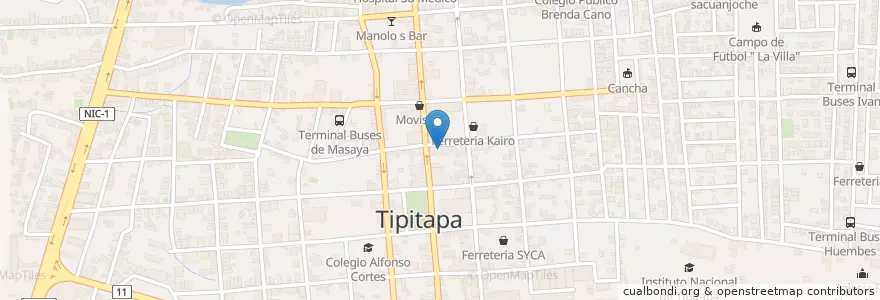 Mapa de ubicacion de Misericordia en 니카라과, Departamento De Managua, Tipitapa (Municipio).