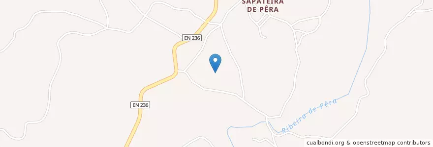 Mapa de ubicacion de Castanheira de Pera en Portogallo, Centro, Pinhal Interior Norte, Leiria, Castanheira De Pera, Castanheira De Pera E Coentral.