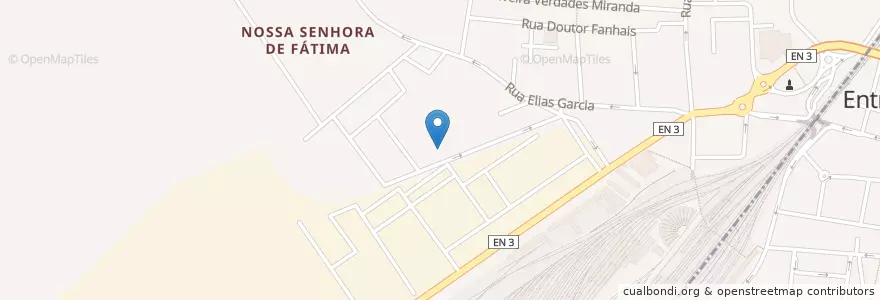 Mapa de ubicacion de Entroncamento en Portugal, Santarém, Centro, Médio Tejo, Entroncamento, Nossa Senhora De Fátima.