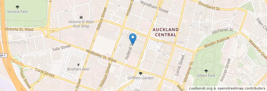 Mapa de ubicacion de Depot en Новая Зеландия, Auckland, Waitematā.