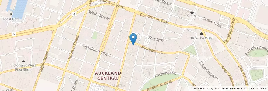 Mapa de ubicacion de Impala en Nova Zelândia, Auckland, Waitematā.