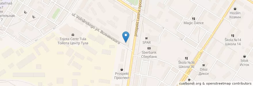Mapa de ubicacion de Столички en Rusia, Центральный Федеральный Округ, Тульская Область, Городской Округ Тула.