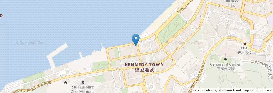 Mapa de ubicacion de The ribcage en 中国, 广东省, 香港 Hong Kong, 香港島 Hong Kong Island, 新界 New Territories, 中西區 Central And Western District.