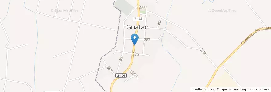 Mapa de ubicacion de Guatao en کوبا.