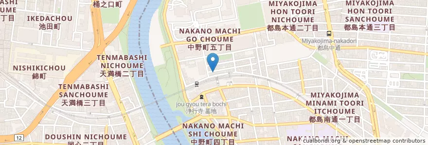 Mapa de ubicacion de アジアンダイニング en 일본, 오사카부, 오사카, 都島区.