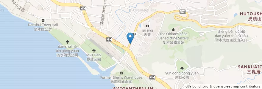 Mapa de ubicacion de 好吃川川 en 타이완, 신베이 시, 단수이 구.