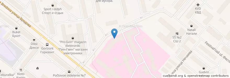 Mapa de ubicacion de Диализный центр en Russia, Northwestern Federal District, Murmansk Oblast, Городской Округ Апатиты.