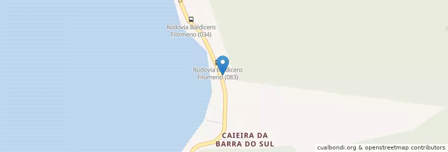 Mapa de ubicacion de Posto de Saúde Caeira da Barra do Sul en Brasil, Região Sul, Santa Catarina, Microrregião De Florianópolis, Região Geográfica Intermediária De Florianópolis, Florianópolis.